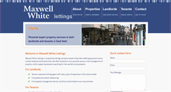 Desktop Screenshot of maxwellwhitelettings.co.uk